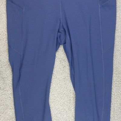 NWT Fabletics Oasis High Waisted Pocketed Blue Yoga Legging Workout Pants XXL